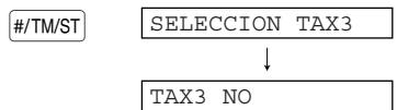 SHARP XE-A203 - Programación del estado de IVA/impuestos 2 (Pulse #/TM/ST para saltar. / Pulse TL/NS para terminator.) - 1