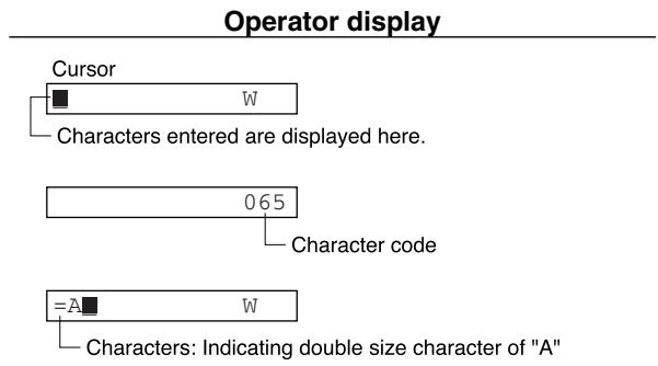SHARP XE-A203 - - Entering character codes with numeric keys on the keyboard - 2