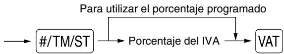 SHARP XE-A203 - Sistema IVA 1 manual (método de registrar manual para los subtotales que usan los percentajes preajustados de IVA 1) - 1