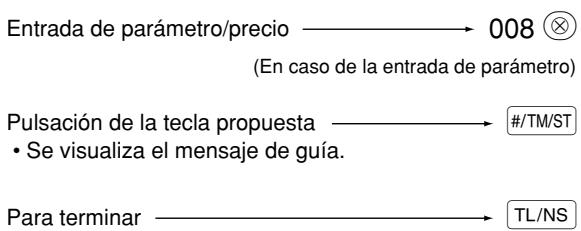 SHARP XE-A203 - Ejemplo 1: Para la programación del tipo de registers de teclas - 1