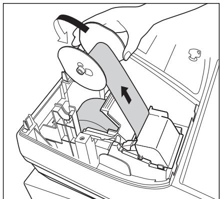 SHARP XE-A203 - Lorsqu'on utilise la bobine enrouleuse (utilisée en tant que bobine pour le papier de la bande de détails quotidiens): - 1