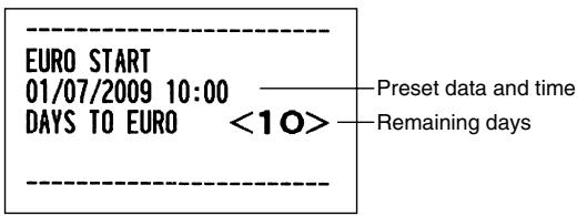 SHARP XE-A203 - Setting the date and time when the automatic modification operation for EURO should be executed Selection of compulsory/non-compulsory of execution of the automatic modification operation for EURO - 1