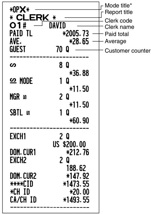 SHARP XE-A203 - Sample report - 1
