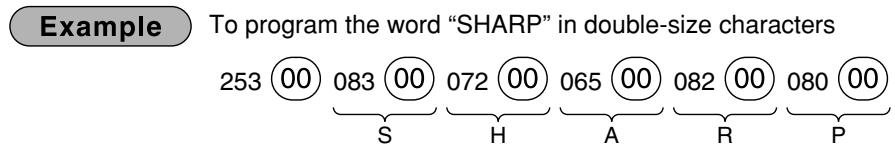 SHARP XE-A203 - - Entering character codes with numeric keys on the keyboard - 3