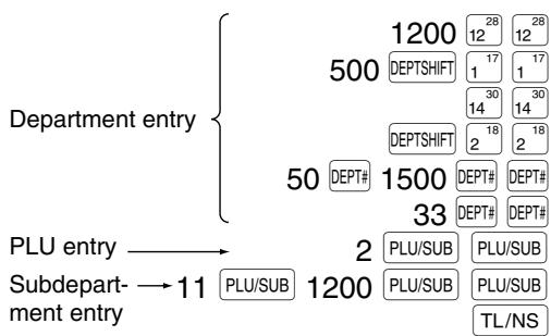 SHARP XE-A203 - Repeat entries - 1