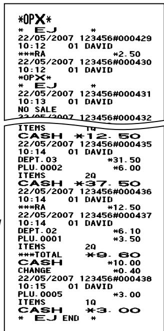 SHARP XE-A203 - - Voorbeeld van EJ overzicht - 1