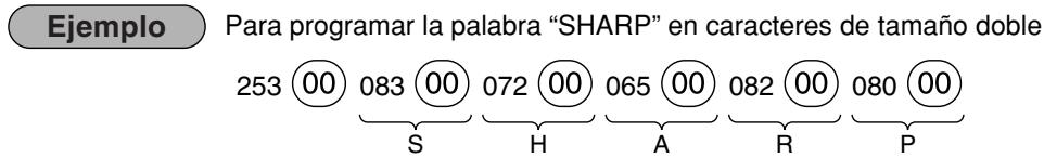 SHARP XE-A203 - Introduccion de@codes de caracteres con las teclas numéricas del teclado - 3