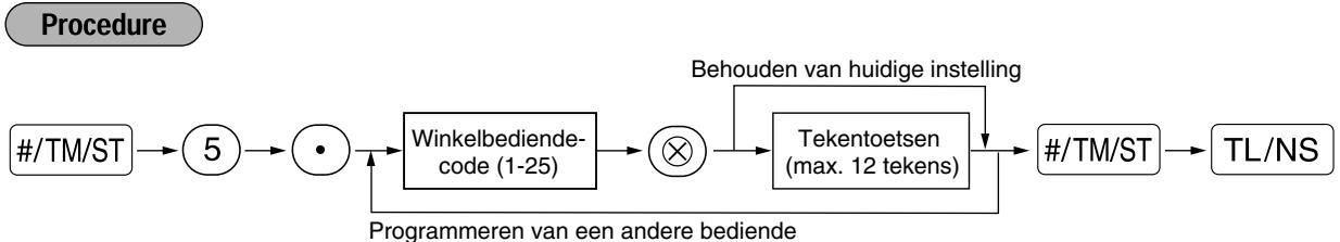 SHARP XE-A203 - ■ Namen van winkelbediendes (12 tekens) - 1