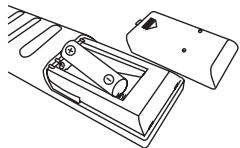 SHARP XL-DAB10NH/DAB20NH - Mise en place des piles - 1