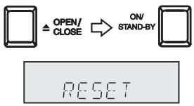 SHARP XL-DAB10NH/DAB20NH - Réinitialisation des réglages d'usine, effacement de toute la mémoire - 1