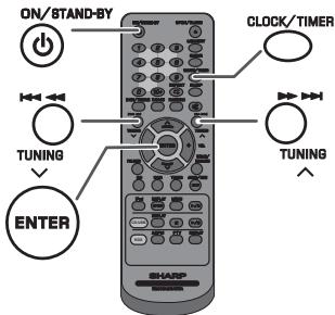 SHARP XL-HF301PH - Setting the clock (Remote control only) - 1