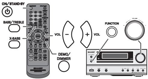 SHARP XL-HF301PH - Test of the remote control - 2