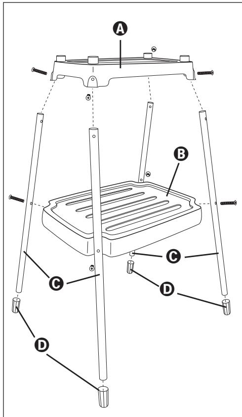 SILVERCREST KH 1602 - Montage des pieds - 1