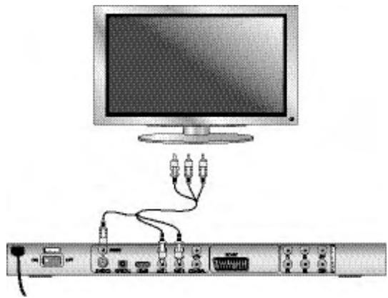 SILVERCREST KH 6521 - Aansluiten aan een TV-toestel via video-ingang (Composite Video) - 1