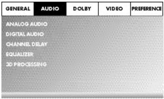 SILVERCREST KH 6522 - Setup-menu AUDIO - 1