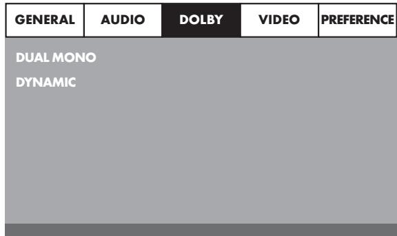 SILVERCREST KH 6525 - Menu réglage DOLBY - 1