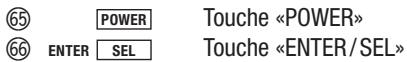 ⑥5 POWER Touche «POWER» ⑥6 ENTER SEL Touche «ENTER/SEL»