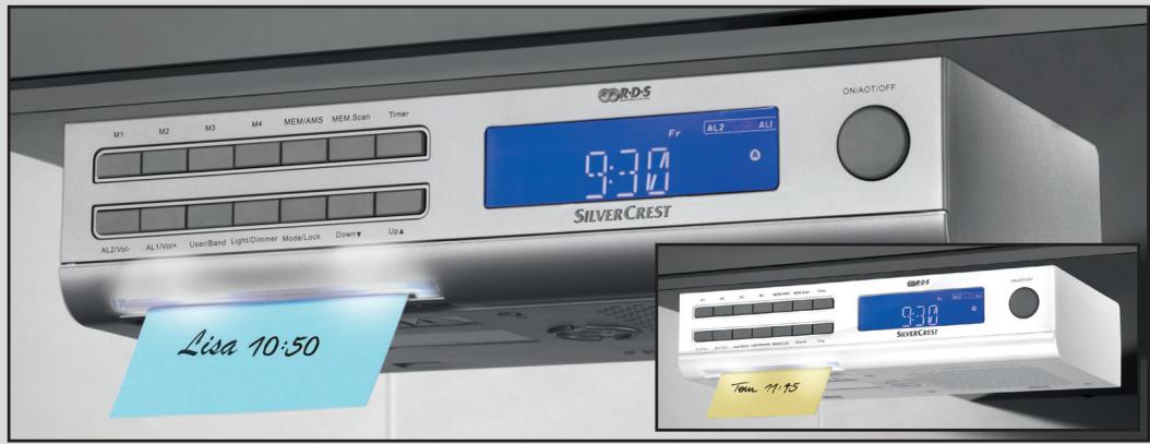 SILVERCREST SKRP 1000 A1 UNDERCUPBOARD RADIO - Unterbau-Radio SKRP 1000 A1 - 1