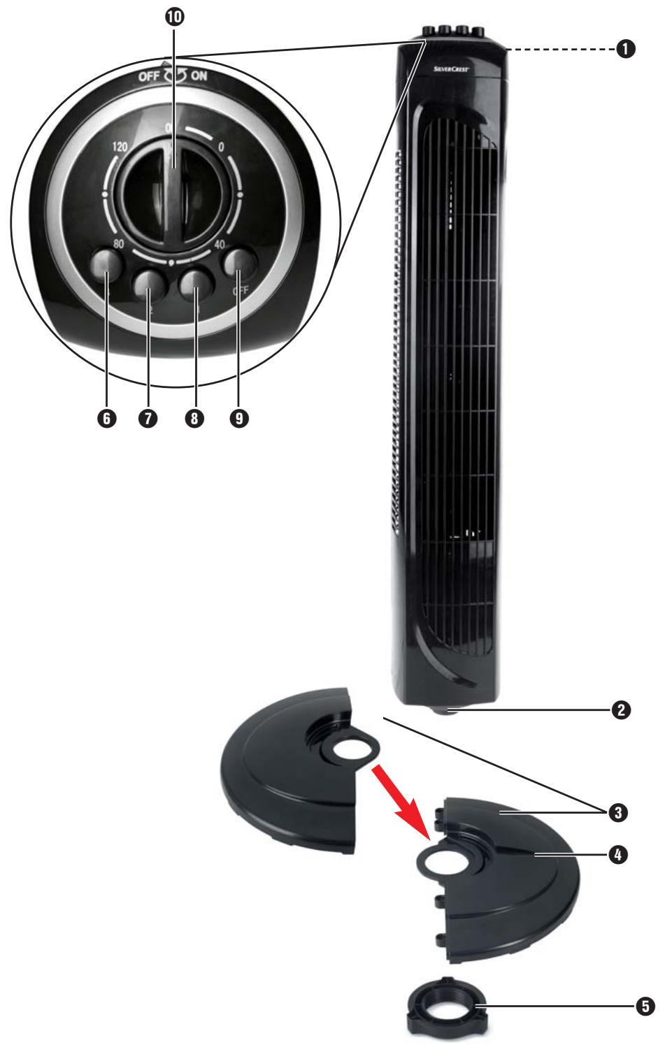 SILVERCREST STV 45 A1 TOWER FAN - 1