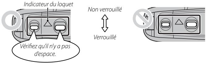 FUJIFILM FINEPIX XP30 - Pour vérifier que le couvercle et le cache-bornes sont verrouillés - 2