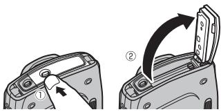FUJIFILM FINEPIX XP30 - Ouvrez le couvercle du compartiment de la batterie. - 1