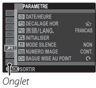 FUJIFILM PREMIUM X-PRO1 - Utilisation du menu de réglage - 1