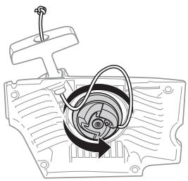 HUSQVARNA 350 - Remplacement d'une corde de lanceur rompue ou usée - 3