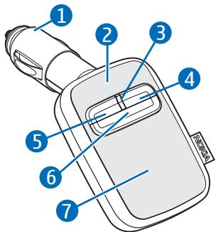 NOKIA WIRELESS PLUG-IN CAR HANDSFREE HF-33W - Kit mains libres sans fil pour allume-cigares Nokia HF-33W - 1