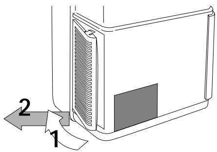 DELONGHI PINGUINO PAC 10 - CLEANING THE AIR FILTERS. - 1