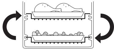 DELONGHI O 155.A - Cuisson simultanée sur deux niveaux chaleur tournante (*) - 1