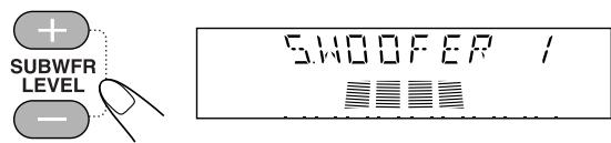 JVC CA-HXGD8E - Graduelles Einstellen des Subwooferpegels - 1
