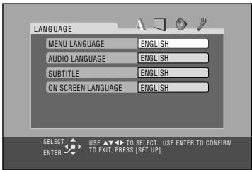 JVC CA-HXGD8E - LANGUAGE instelmenu - 1