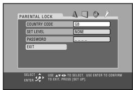 JVC CA-HXGD8E - Voer het PARENTAL LOCK menu in. - 2