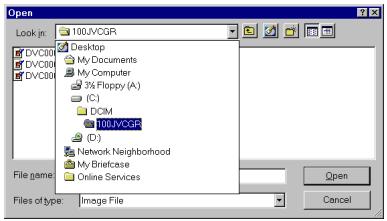 JVC DIGITAL PHOTO NAVIGATOR-IMAGE MIXER WITH VCD - Chargement d'images fixes (Windows®) - 4