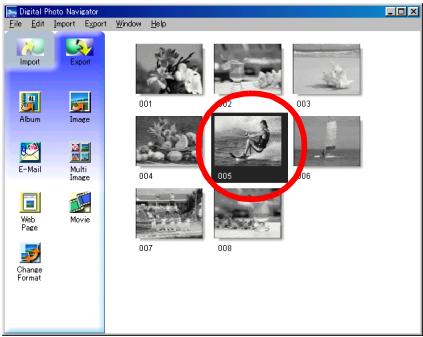 JVC DIGITAL PHOTO NAVIGATOR-IMAGE MIXER WITH VCD - Affichage d'une image fixe selectionnée - 1