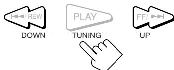 JVC RX-DP20V - Press TUNING / (inside the front door) or TUNING UP/DOWN until you find the frequency you want. - 2