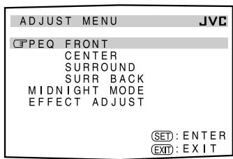JVC RX-DP20V - Ajustement de l'égaliseur paramétrique pour chaque canal—peq front/center/surround/surr BACK - 1