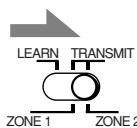 JVC RX-DP20V - Set the LEARN/TRANSMIT (ZONE 1/ZONE 2) selector to "TRANSMIT (ZONE 1/ZONE 2)" to finish the erasing procedure. - 2