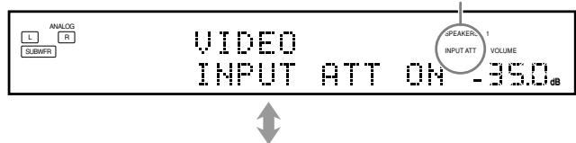 JVC RX-DP20V - Press and hold INPUT ATT (inside the front door) so that the INPUT ATT indicator lights up on the display. - 2