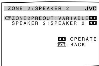 JVC RX-DP20V - Setting the Zone 2/Speakers 2 Usage —ZONE 2/SPEAKER 2 - 1