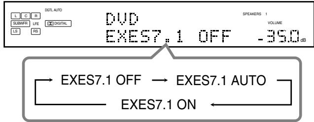 JVC RX-DP20V - Appuyez sur ex/es/7.1 pour choisir le réglage approprié. - 1