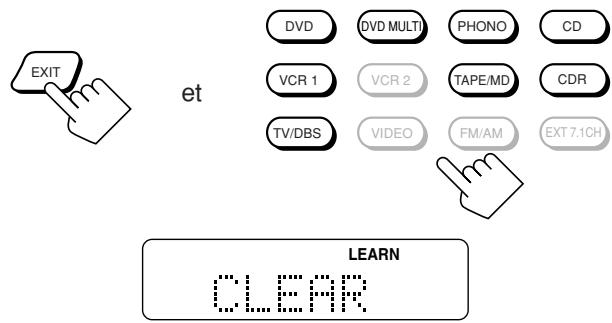 JVC RX-DP20V - Pour effacer les signaux mémorisés - 2