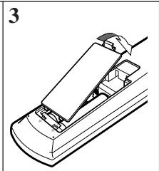 JVC RX-DP20V - Putting Batteries in the Remote Control - 3