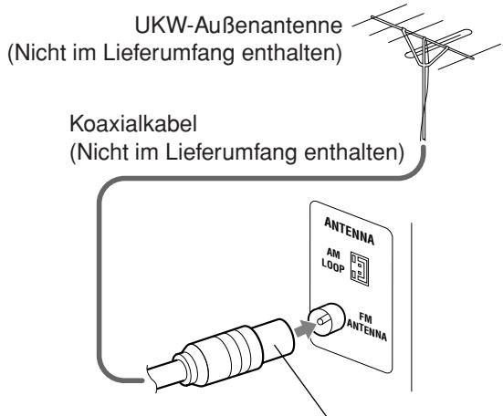 JVC UX-H100E - So schreiben Sie eine UKW-Außenantenne an - 1