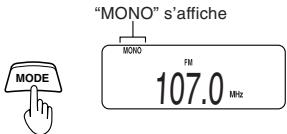 JVC XL-PR2B - Pour selectionner le mode mono - 1