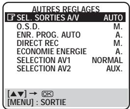 JVC HR-DVS1EU - Réglage SEL. SORTIES A/V - 1