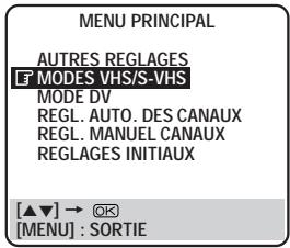 JVC HR-DVS1EU - ACCES A L'ECRAN "MODES VHS/S-VHS" - 1