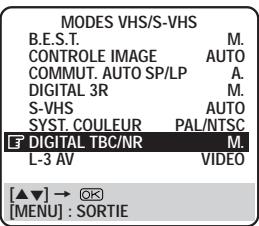JVC HR-DVS1EU - SELECTIONNER LE MODE DE REGLAGE DIGITAL TBC/NR - 1