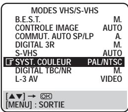 JVC HR-DVS1EU - ACCES A L'ECRAN "MODES VHS/S-VHS" - 1