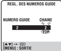 JVC HR-S8500EH - ENTRER LE NUMERO DE LA CHAINE - 1